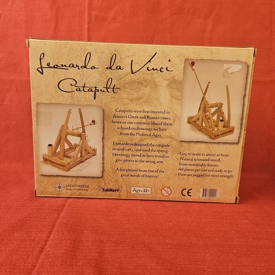 Leonardo da Vinci Catapult Wooden Model Kit Age 12+ Pathfinders NEW Open Box (D