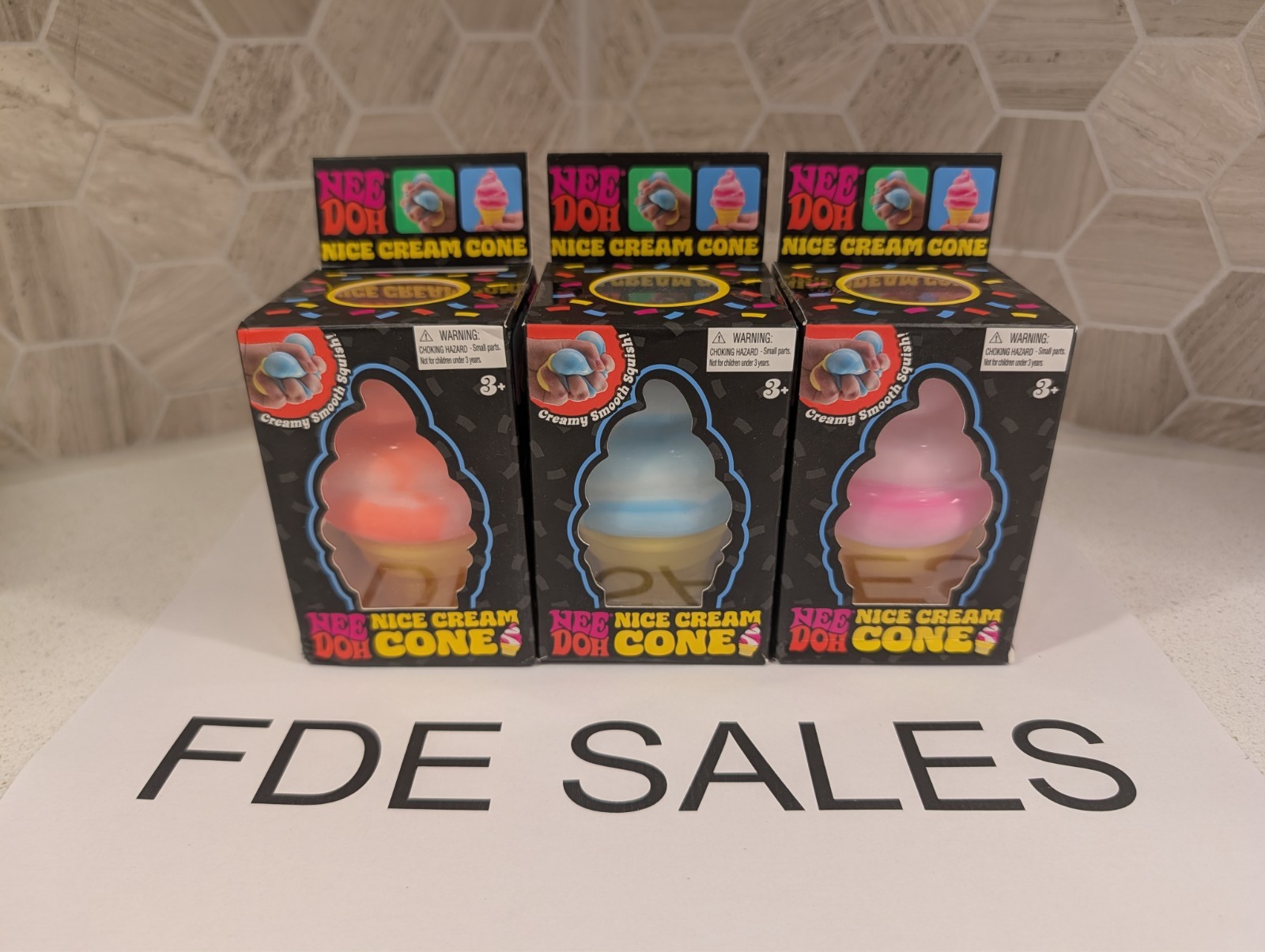 Nee Doh Nice Cream Cone 3 pack Bundle AUTHENTIC
