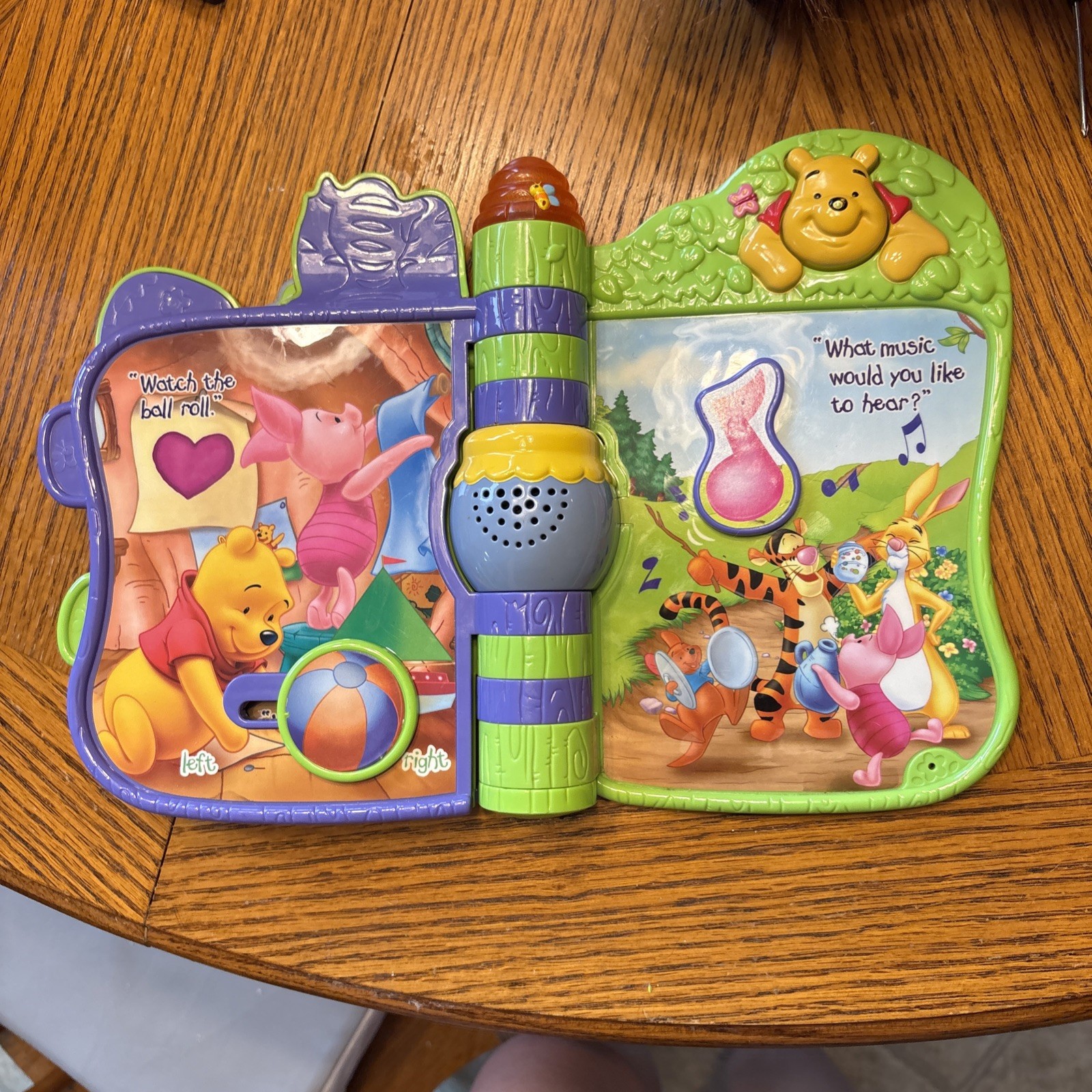 VTech Disney Winnie The Pooh Slide N Learn Storybook Electronic TESTED & WORKS!!