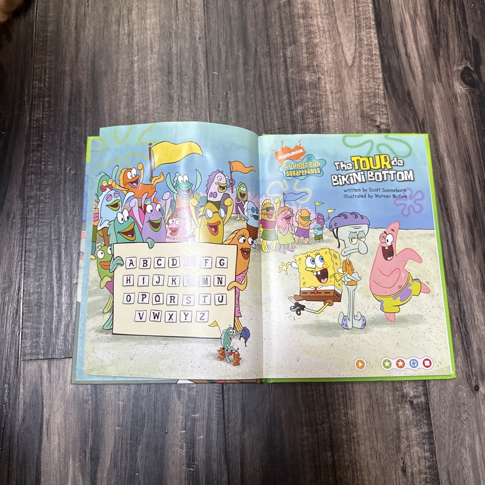 LeapFrog Tag, LeapReader book — SPONGEBOB SQUAREPANTS: TOUR de BIKINI BOTTOM