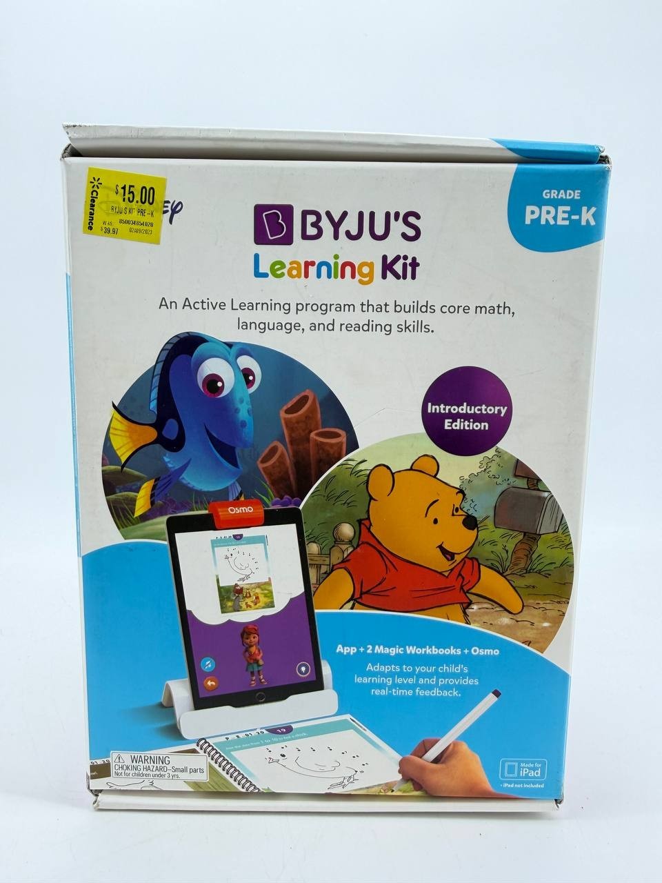 BYJU’S Disney Learning Kit Pre-K Osmo Educational Set New 2lb