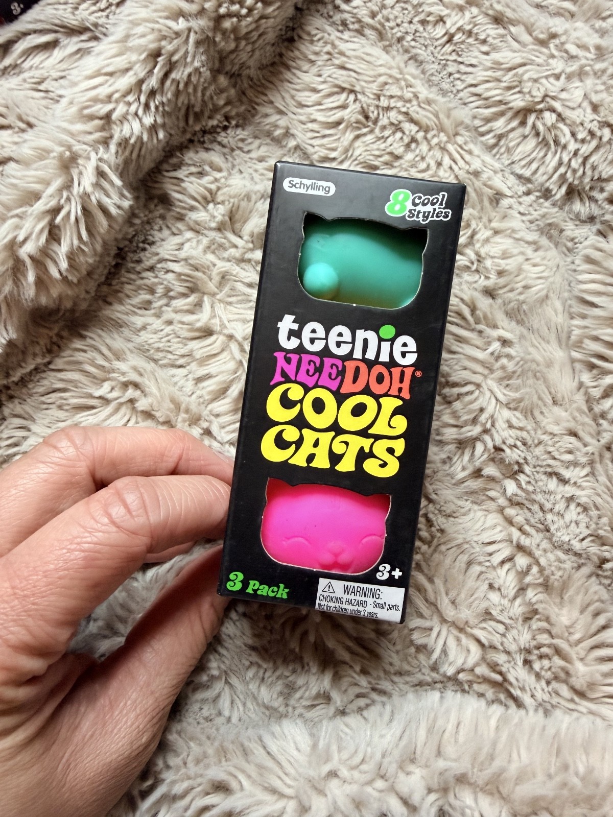 Schylling Teenie NeeDoh Cool Cats 3 pack random colors – NEW AUTHENTIC SQUISHY