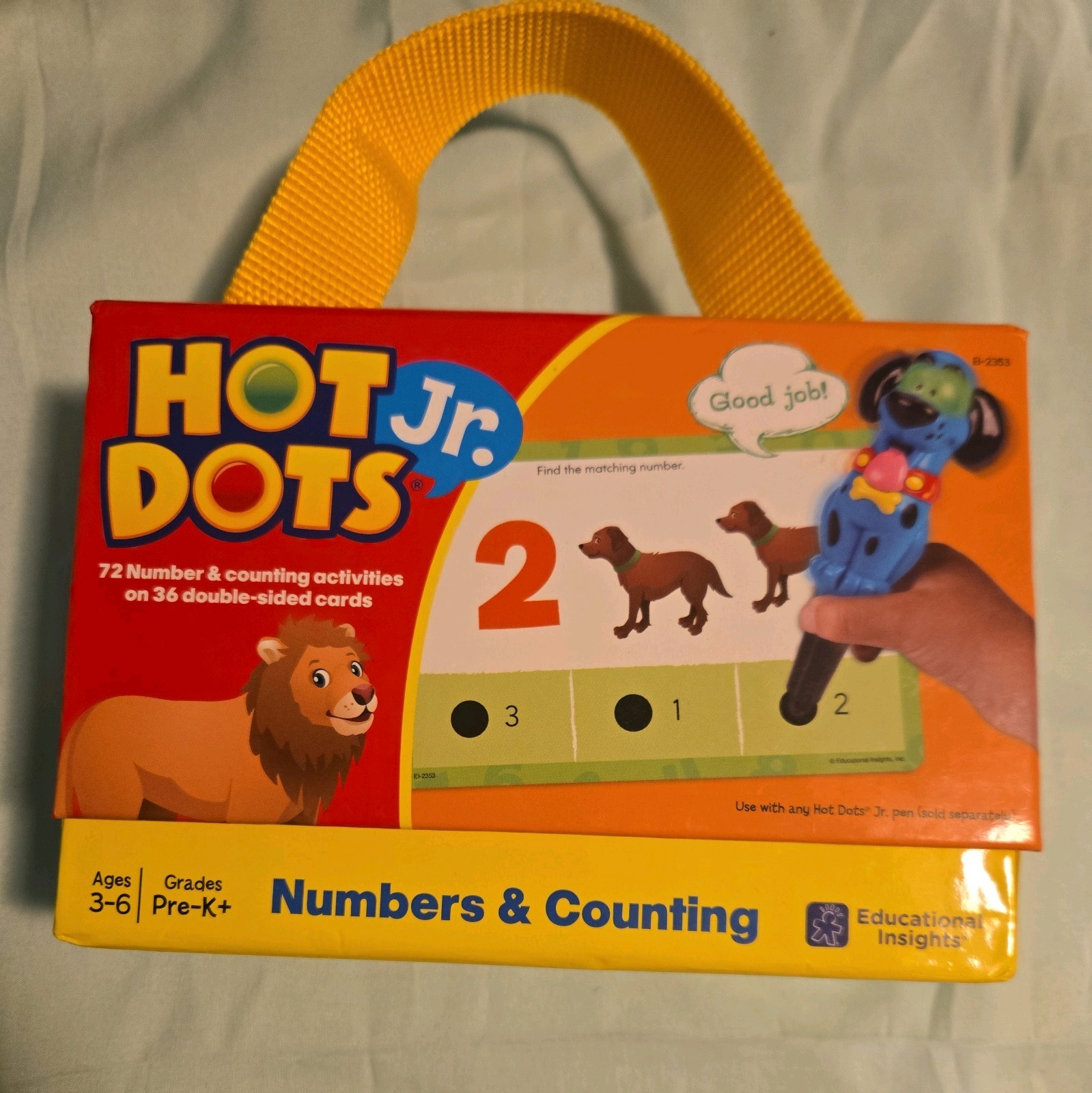 Hot Dots Jr. 72 Numbers & Counting Double-Sided Cards without Pen Pre-K Ages 3-6