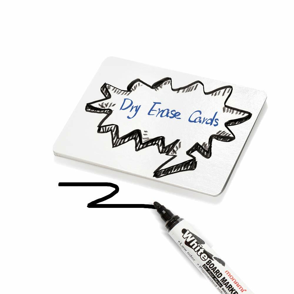 180x Dry Erase Index Cards Blank Playing Cards Note Cards School Work Learning