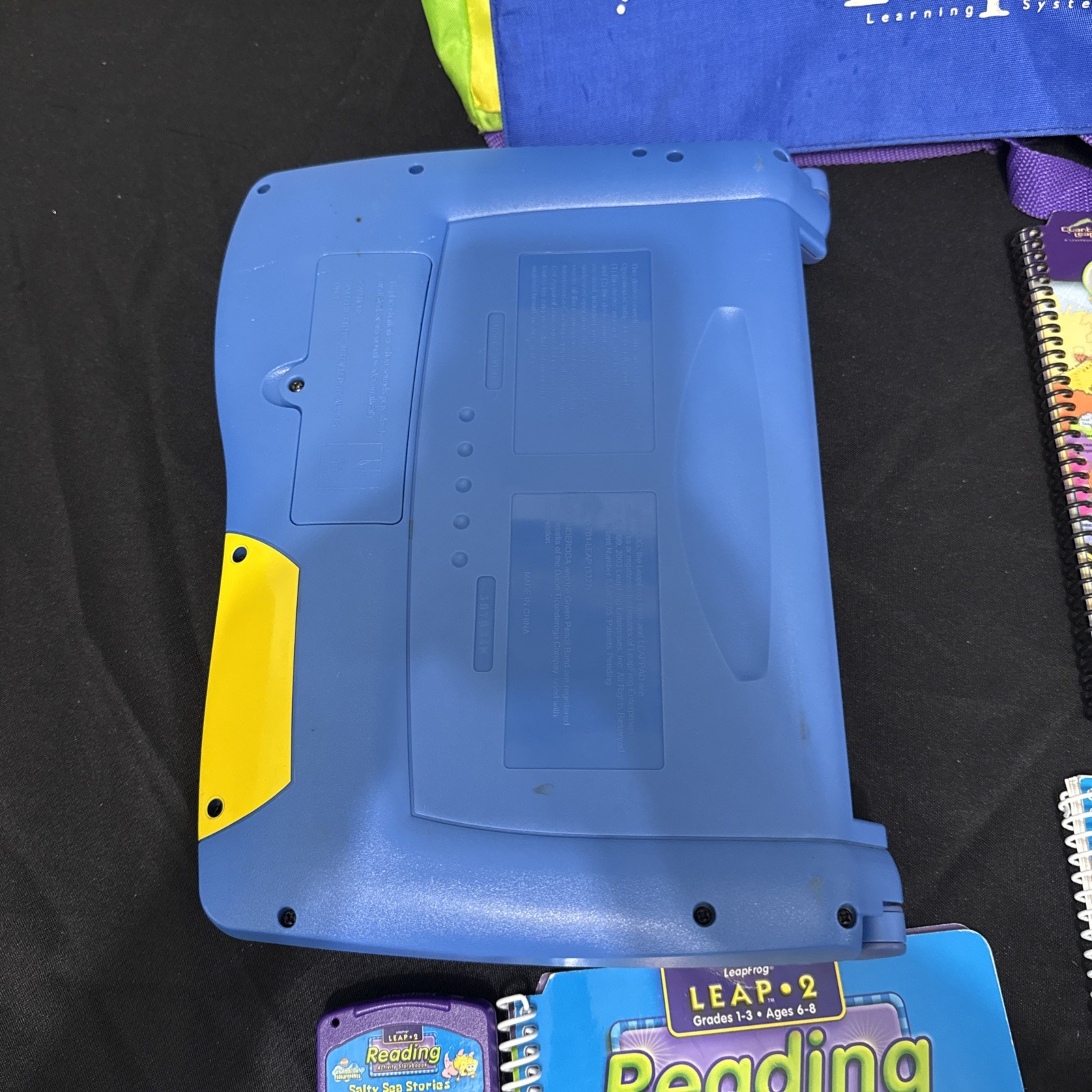 Lot 11 Cartridges & Books LeapPad Plus Writing Bag Grades 1-3