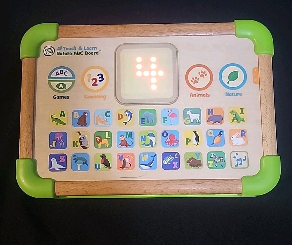 LeapFrog Touch & Learn Nature ABC Board Wooden “Tablet” & LED Screen Games &More