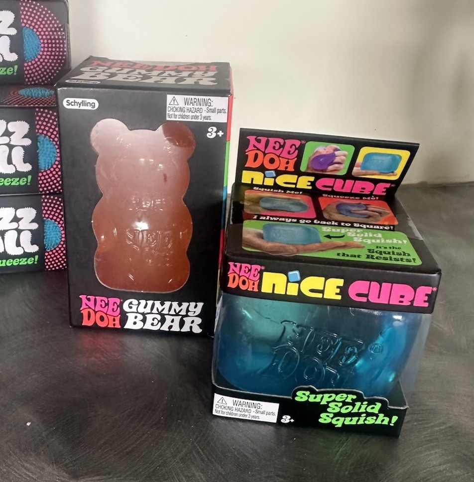 NeeDoh Mega Lot 45 New Teenie Fuzz Balls Nice Cube Ice Baby Gummy Bears