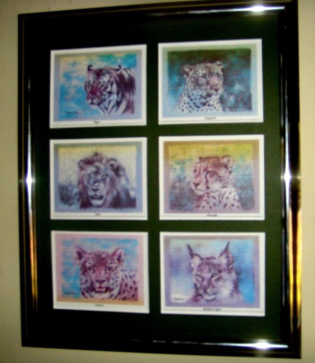 LIONS. TIGERS, and OTHER WILD CATS Matted (Buy FRAMED or UNFRAMED)