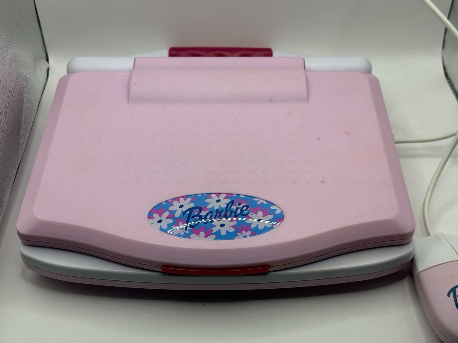 Barbie B-Book Learning Laptop Oregon Scientific 2002 w/Manual Mouse Pad TESTED