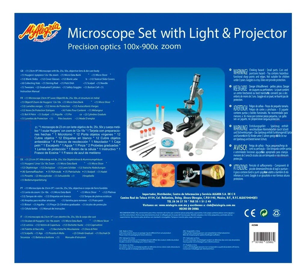 Mexican Toy Microscope With Light 100x 900x Made In Mexico Mi Alegria Juguete