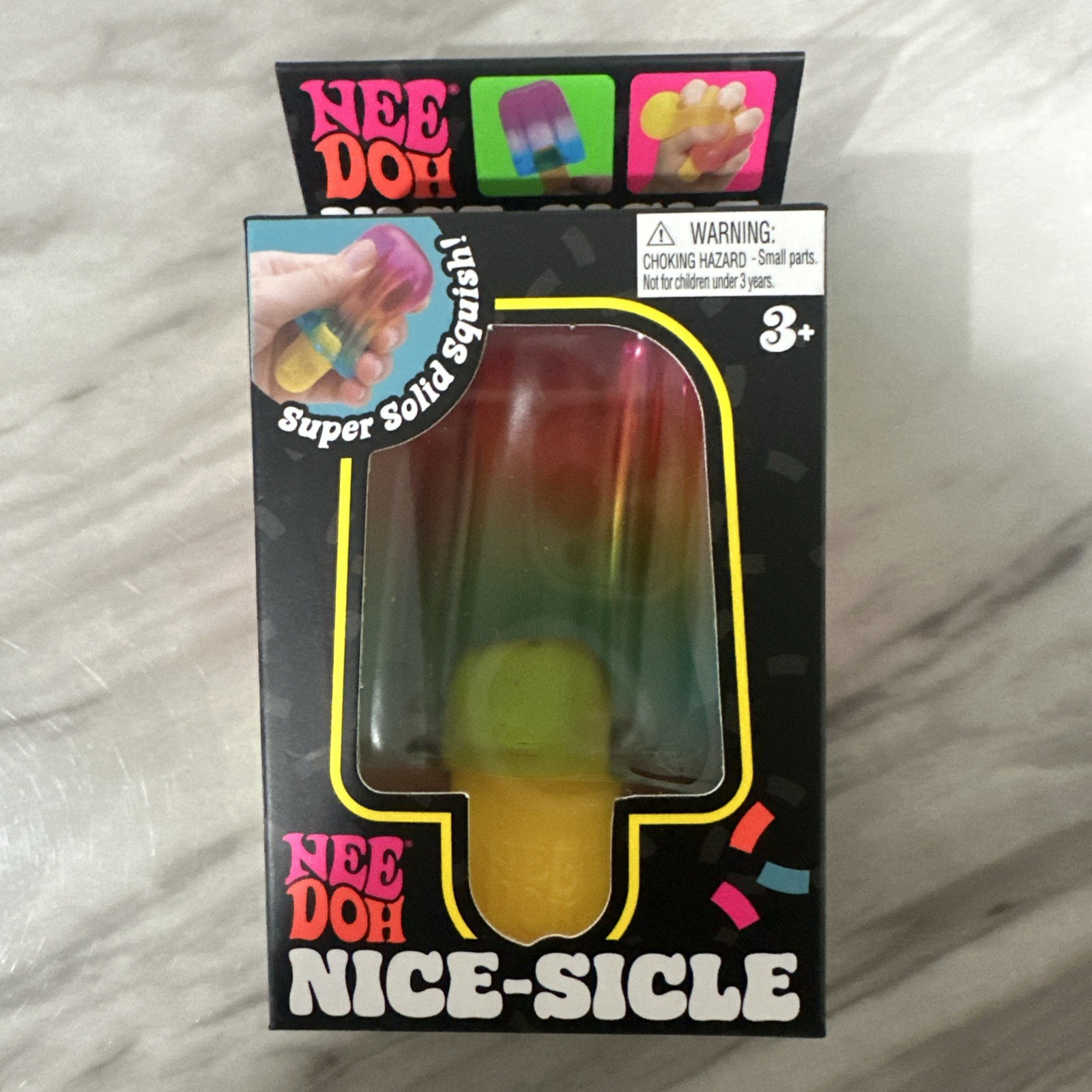 AUTHENTIC Nee Doh Nice-Sicle Popsicle Blue/Pink/Yellow Multicolor New US SELLER