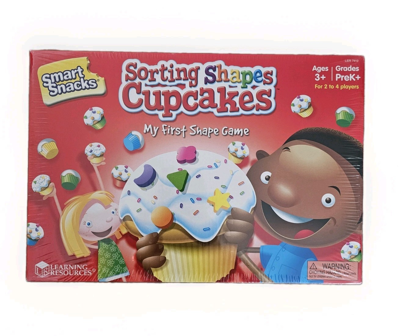 Learning Resources Smart Snacks Sorting Shapes Cupcakes Board Game New OOP