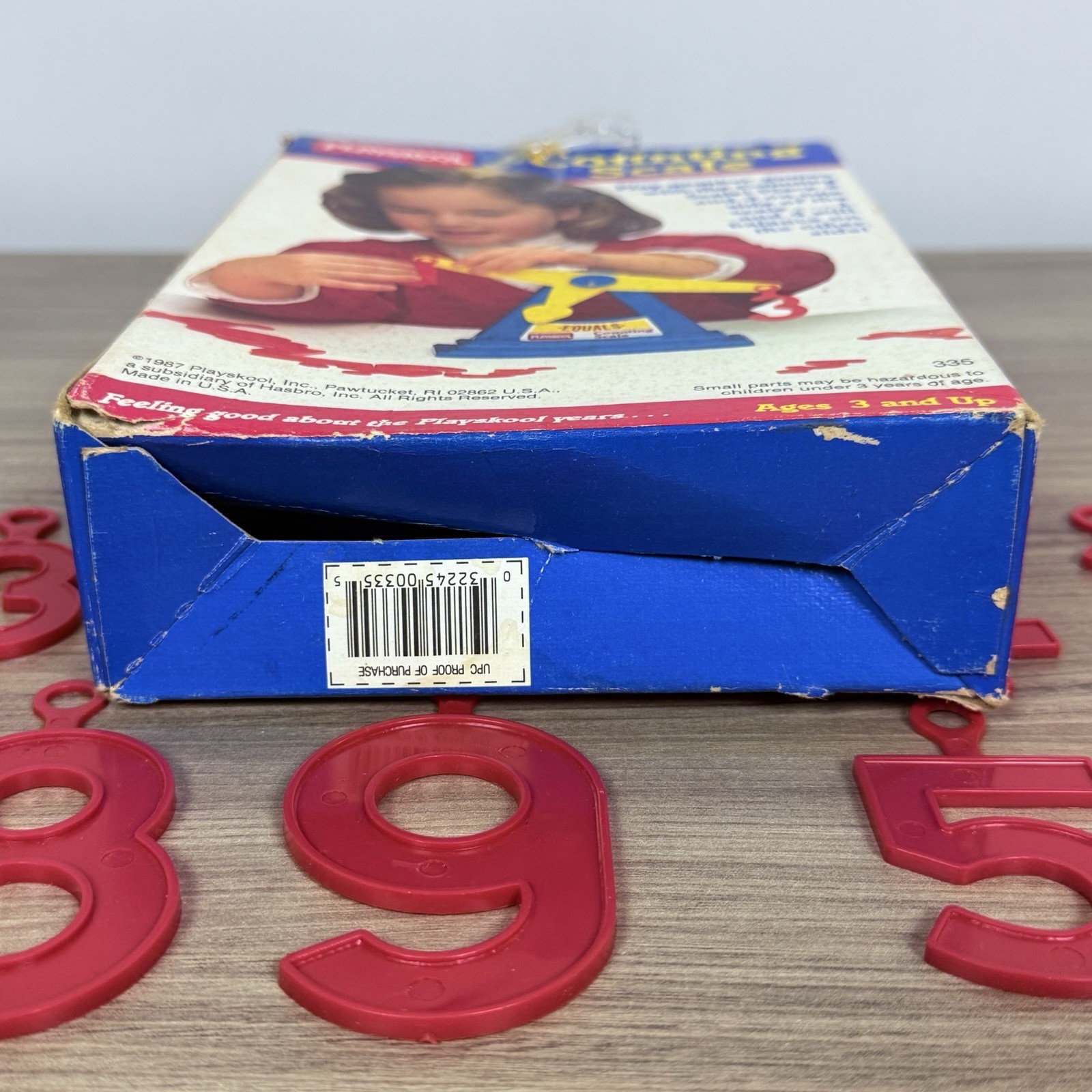 VTG 1987 Playskool Counting Scale Adding & Subtracting Box & 13 Numbers VIDEO!