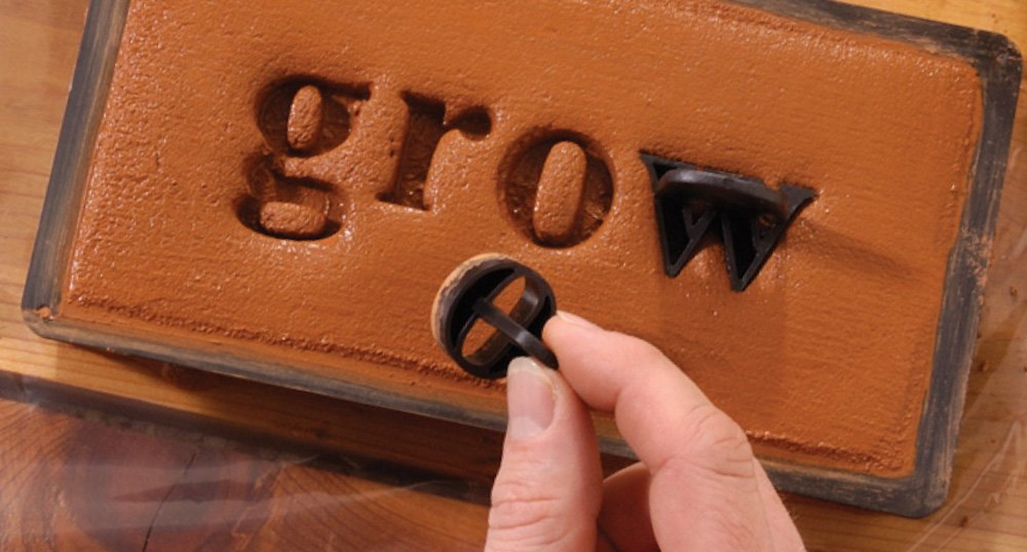 Press in Letters and Numbers Stone Concrete Stamps – Lowercase