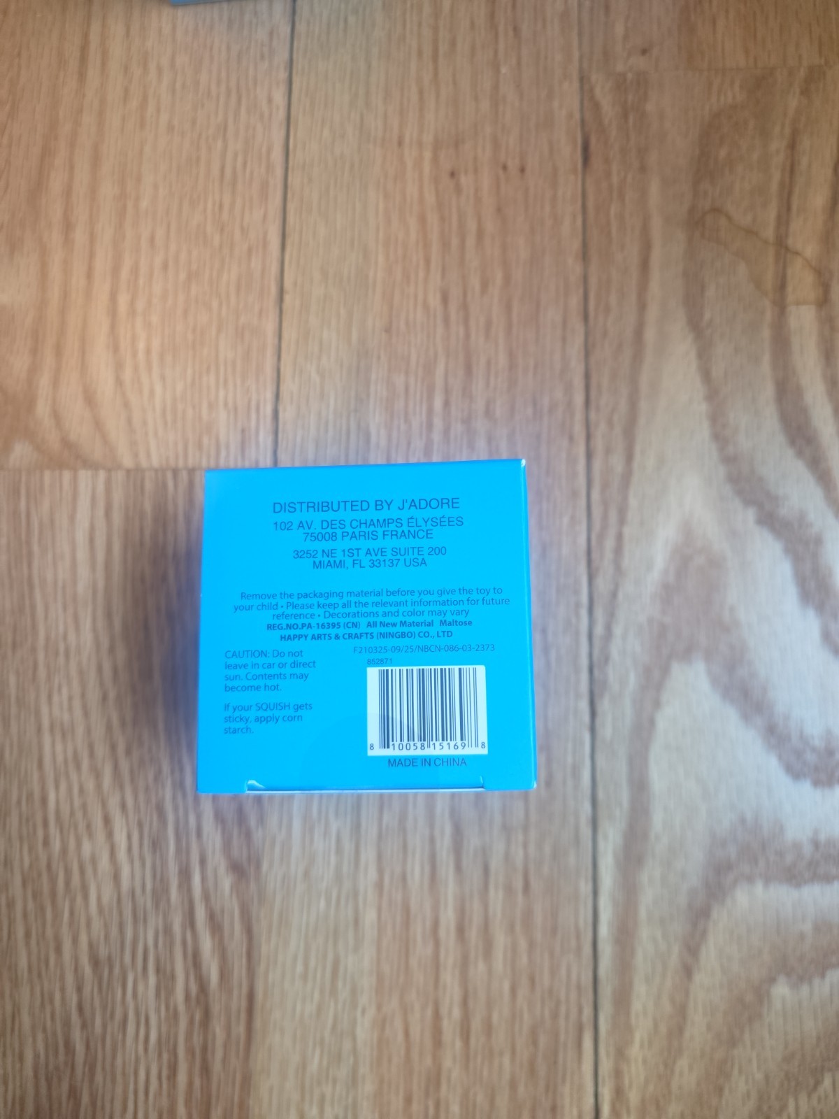 J’Adore Gum Droppable Squishy Blue Squeeze Toy
