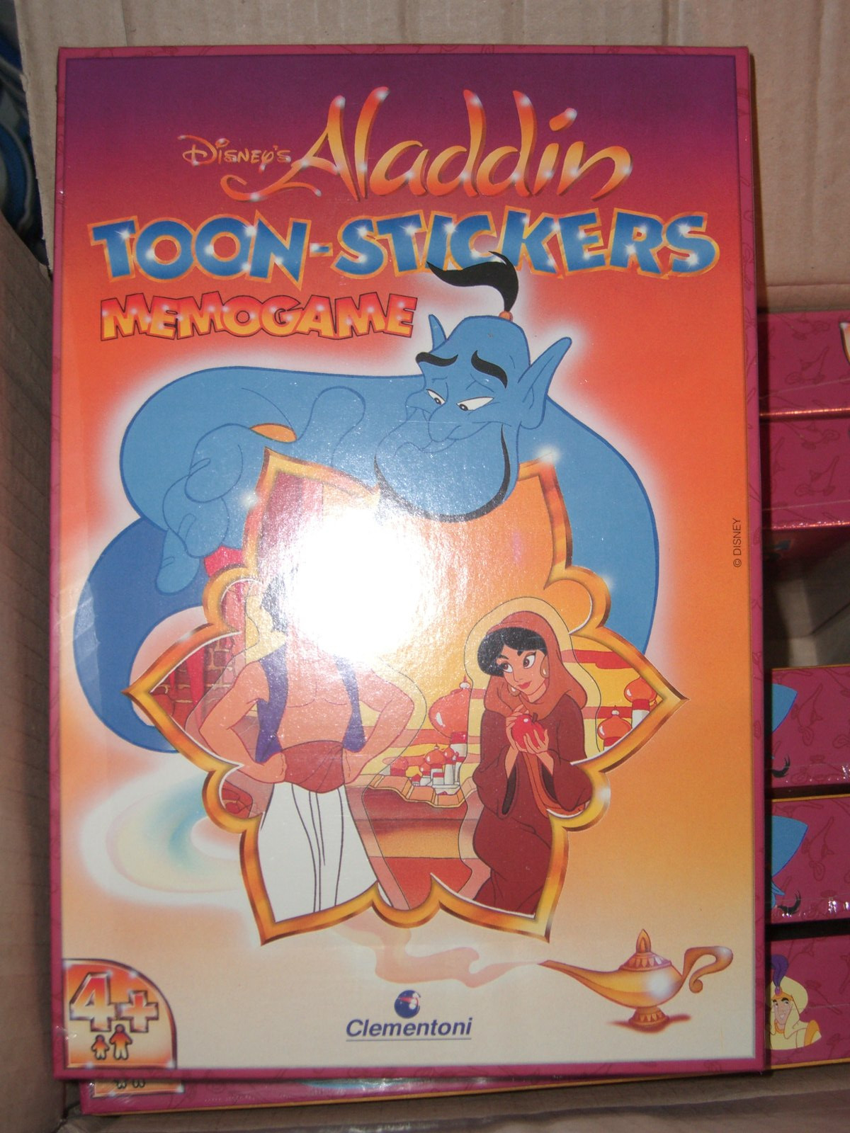 VINTAGE 90’S DISNEY ALADDIN STICKERS GREEK EDUCATIONAL MEMO GAME CLEMENTONI MIB