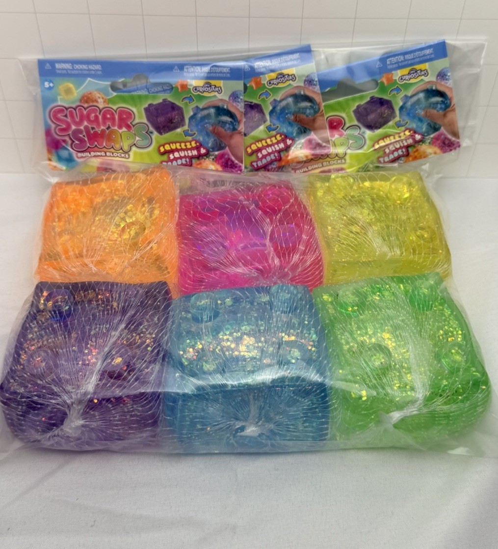 Sugar Swaps Blocks Set Of 6 Blue, Green, Orange, Purple, Pink & Yellow