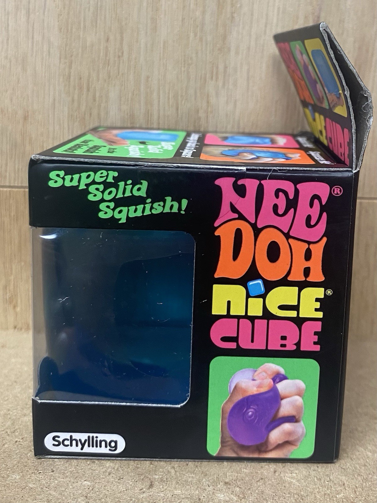 NEE DOH, Nice Cube,BLUE Super Solid Sqish