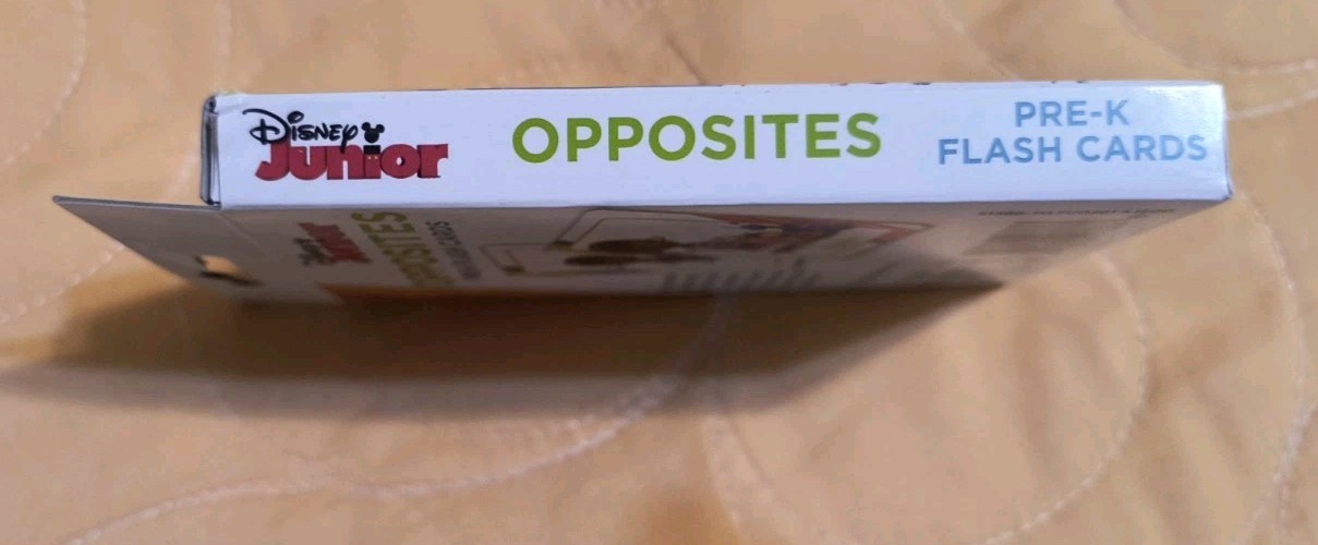 Disney Jr. Mickey Mouse & MORE! Opposites Pre-K Flash 36 Multi-Colored Cards NEW