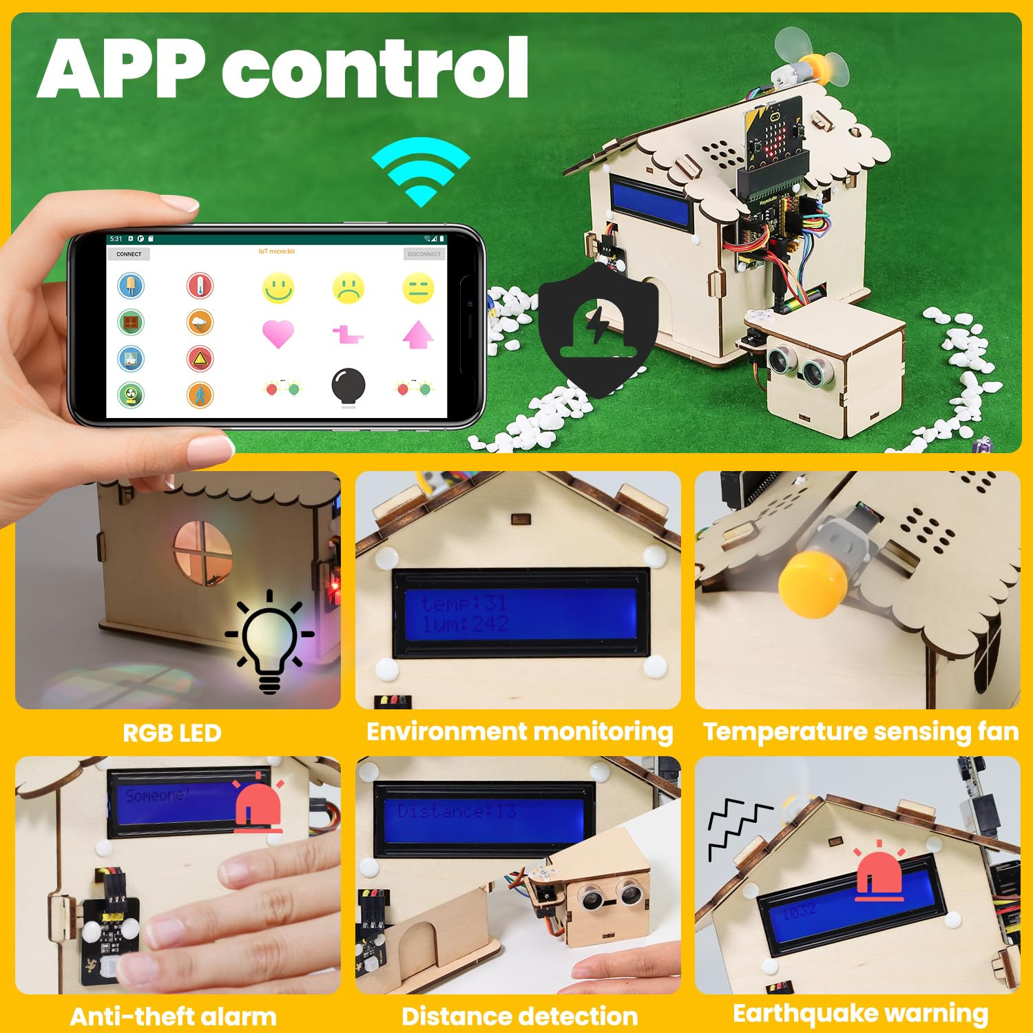 Microbit V2 Smart Home Kit for Coding Projects & Building Fun