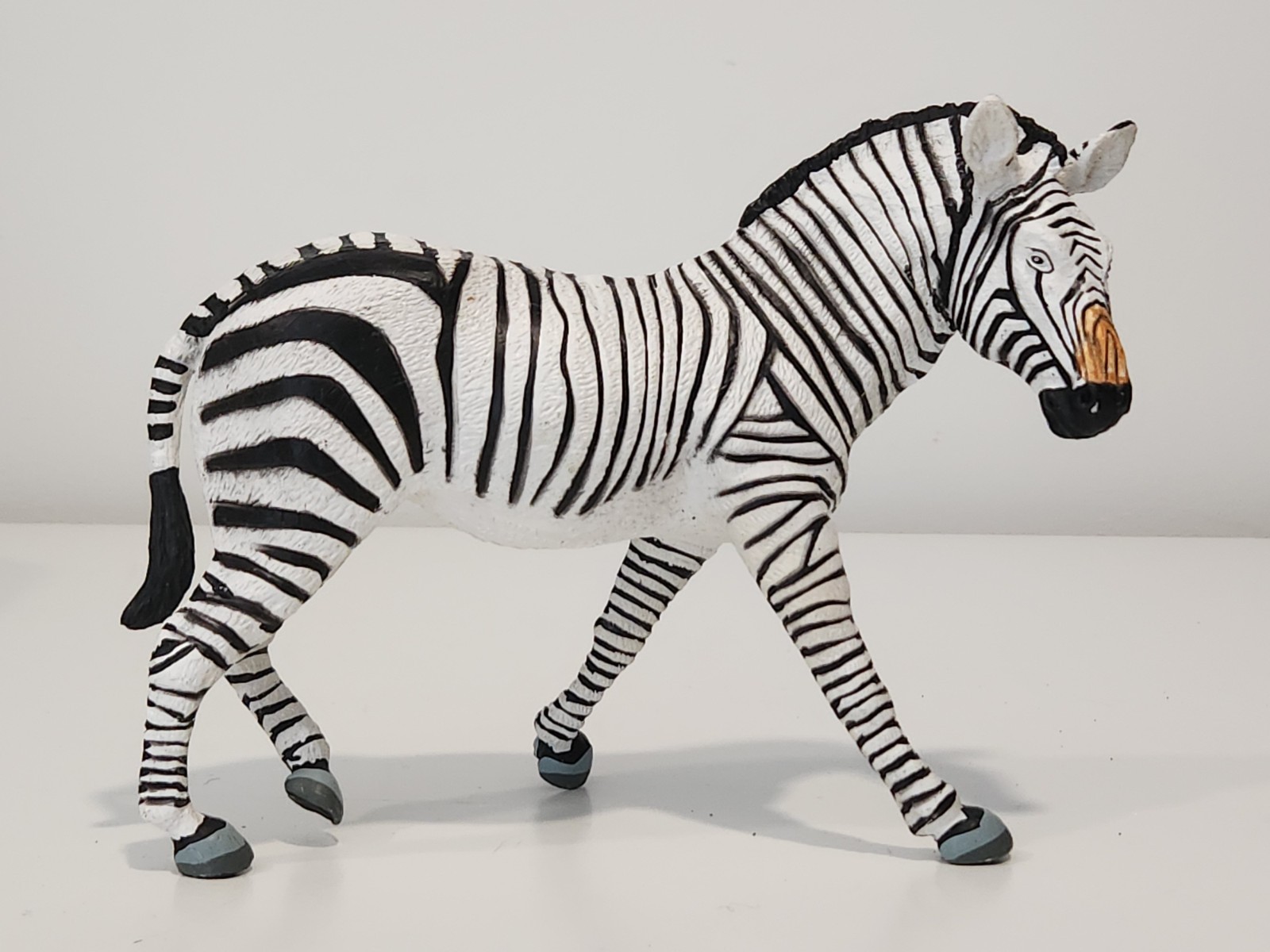 Safari Ltd. Vintage 1993 Zebra Figure Figurine Toy Realistic 7 Inch Animal Vtg