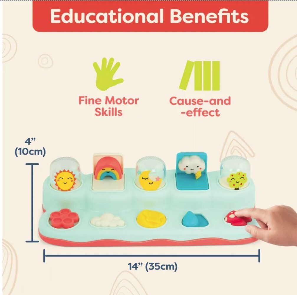 B. toys – Interactive Toy – Pop-Up Buddies: Educational Baby & Toddler Toy for M