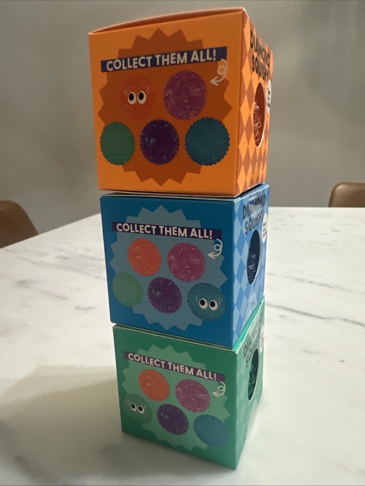 Lot Of 3 Color NEW J’Adore Super Duper Squishy Diamond Squishy orangebluegreen