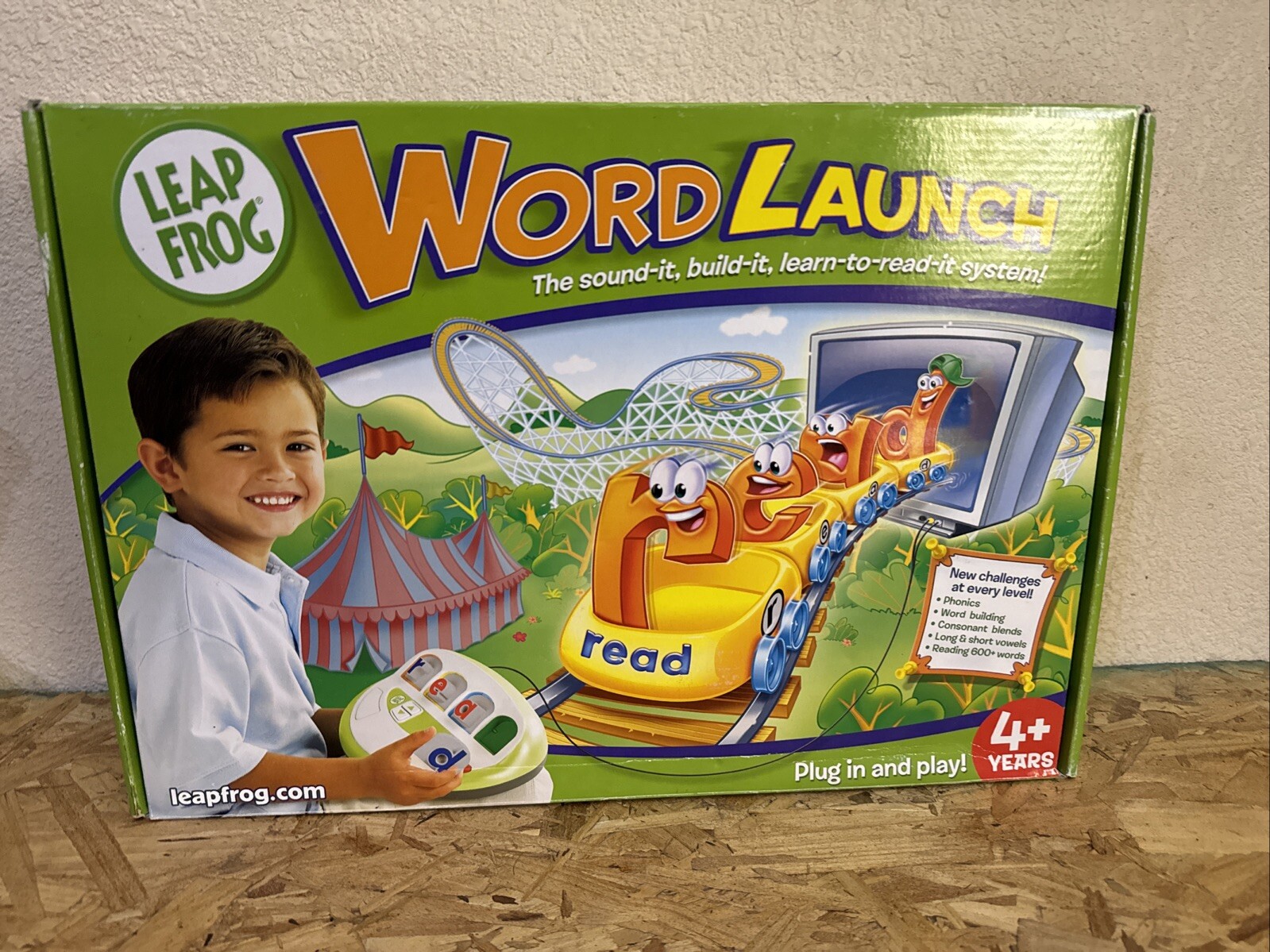 LeapFrog Word Launch Reading Learning System TV Plug & Play Kids Game Free Ship