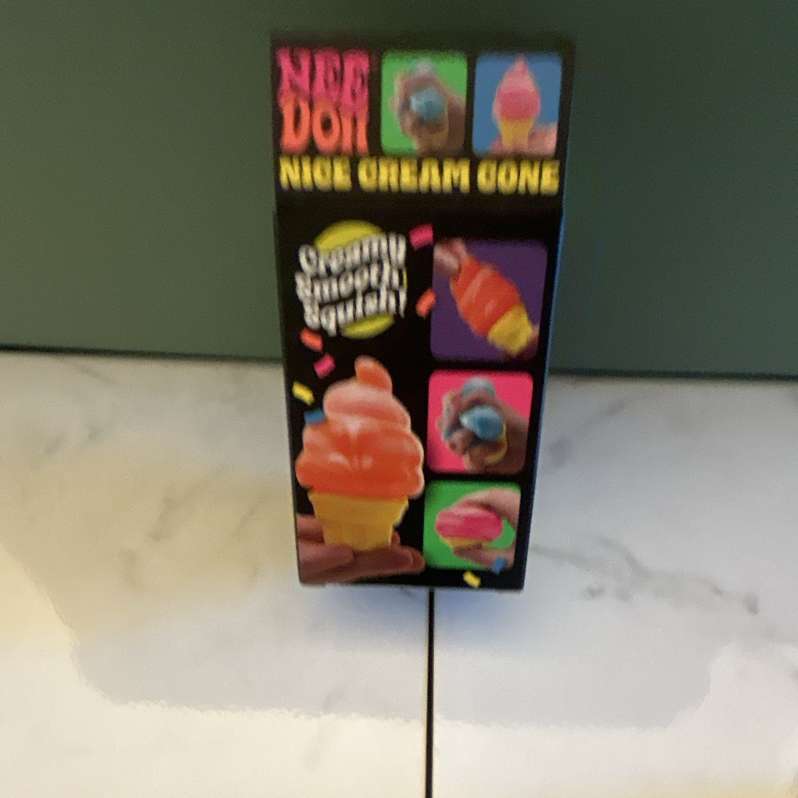 Nee Doh Nice Cream Cone Tactile Squishy Squeeze Toy Pink/Yellow 4-7 MPN 26046NAB