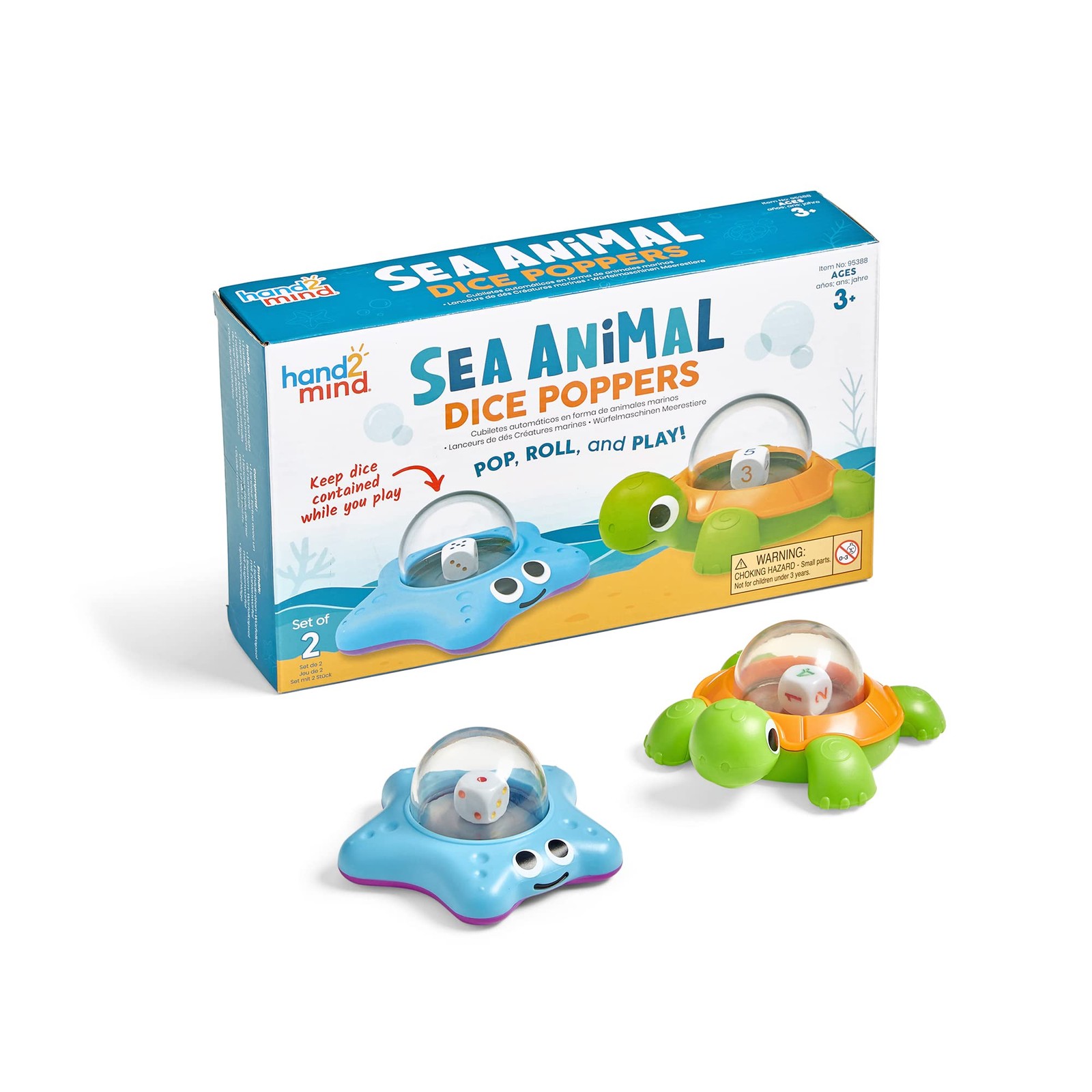 Sea Animal Dice Poppers For Kids Educational Math Game Fun Learning Toys