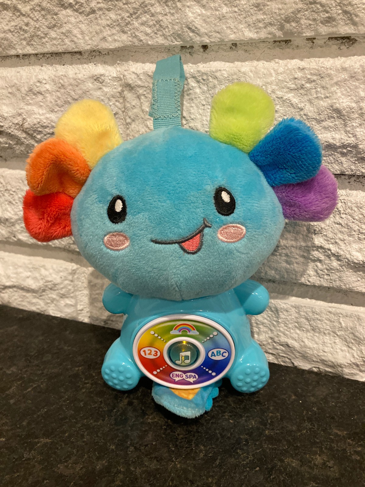Leap Frog Learning Up Rainbow Pal English Spanish Bilingual lights sounds plush