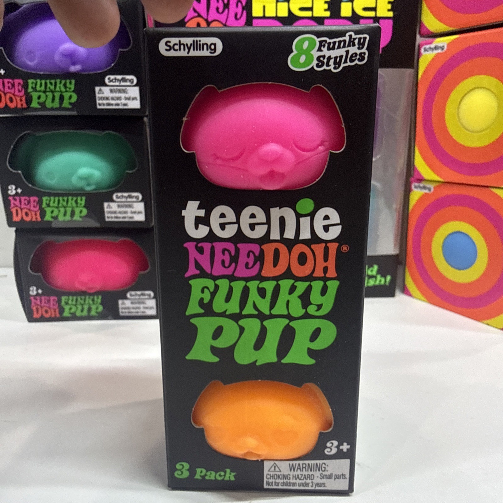 Nee Doh Lot of 6 funky 1 Nice Ice Baby 3 Color Change – New – 100% Authentic!!!
