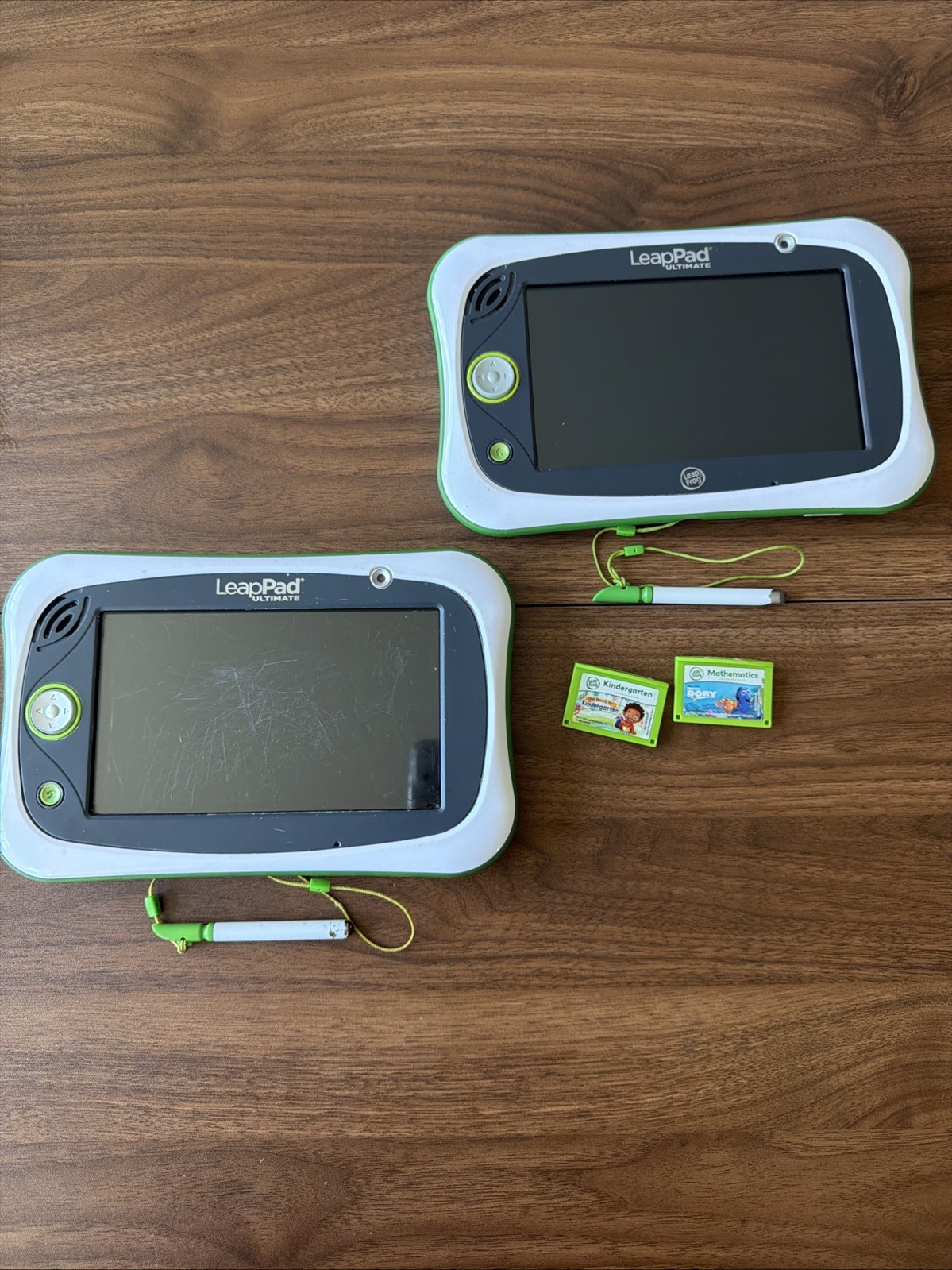 2 PACK LeapFrog LeapPad Ultimate 7in Tablet – Green Ready for School 2 Games