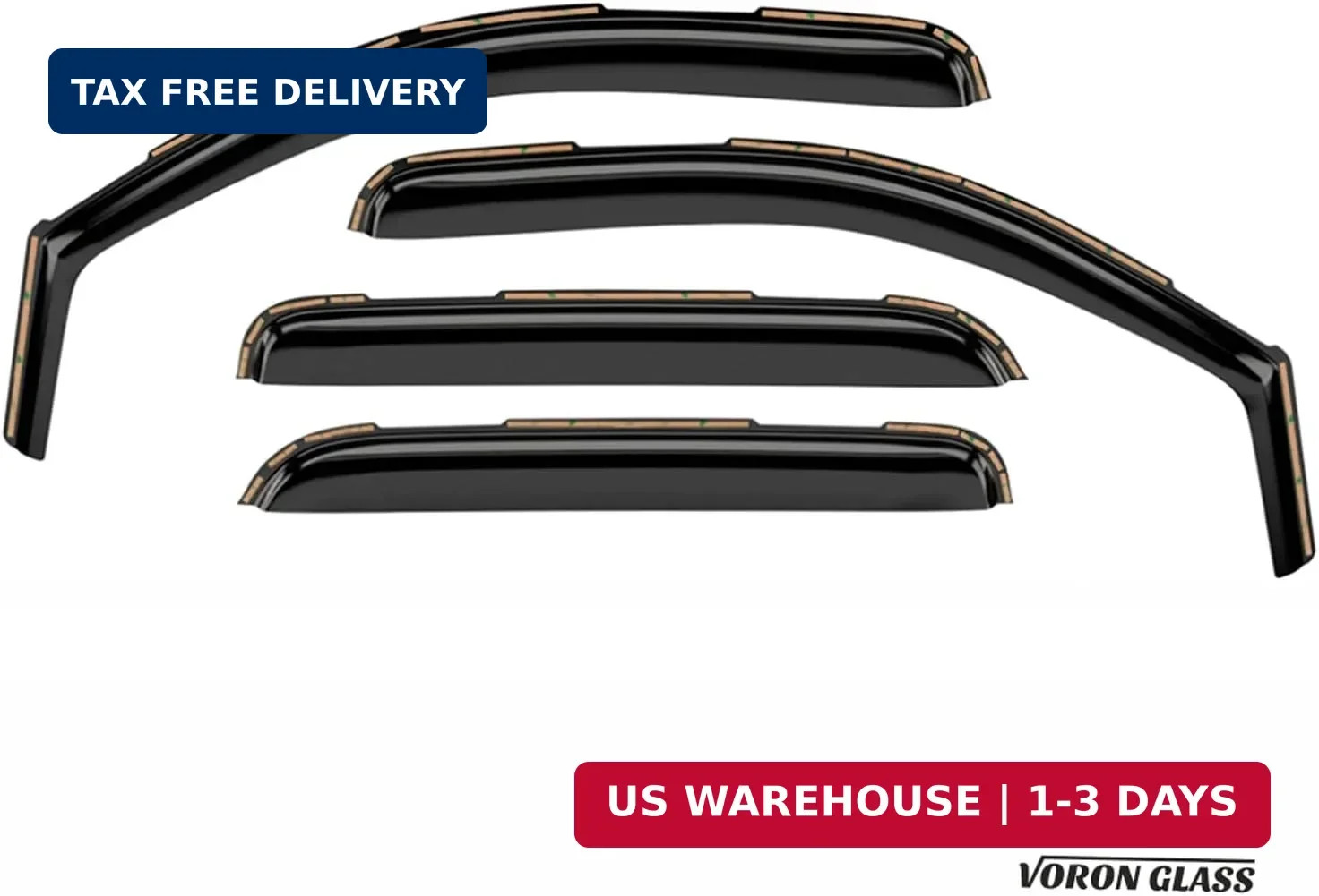 Voron Glass in-Channel Extra Durable Rain Guards for Trucks Chevrolet (Chevy) Si
