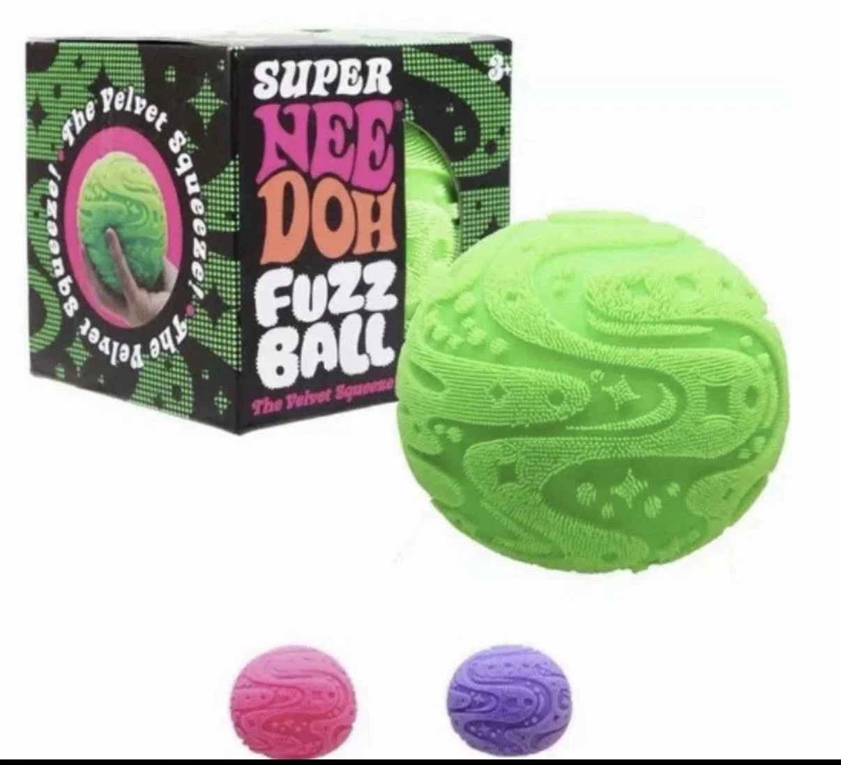 Super NeeDoh Fuzz Ball Giant Nee Doh Stress Ball XL Needoh Fuzzball Random Color