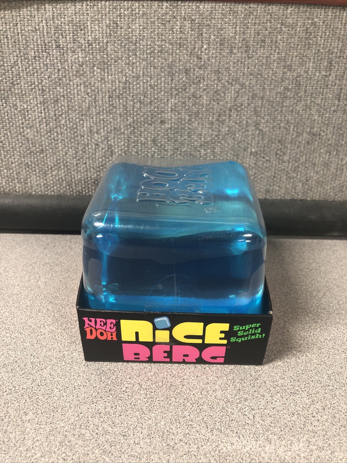 Schylling NeeDoh Nice Berg Blue Giant Nee Doh Solid Squish Cube Ice Block Nip