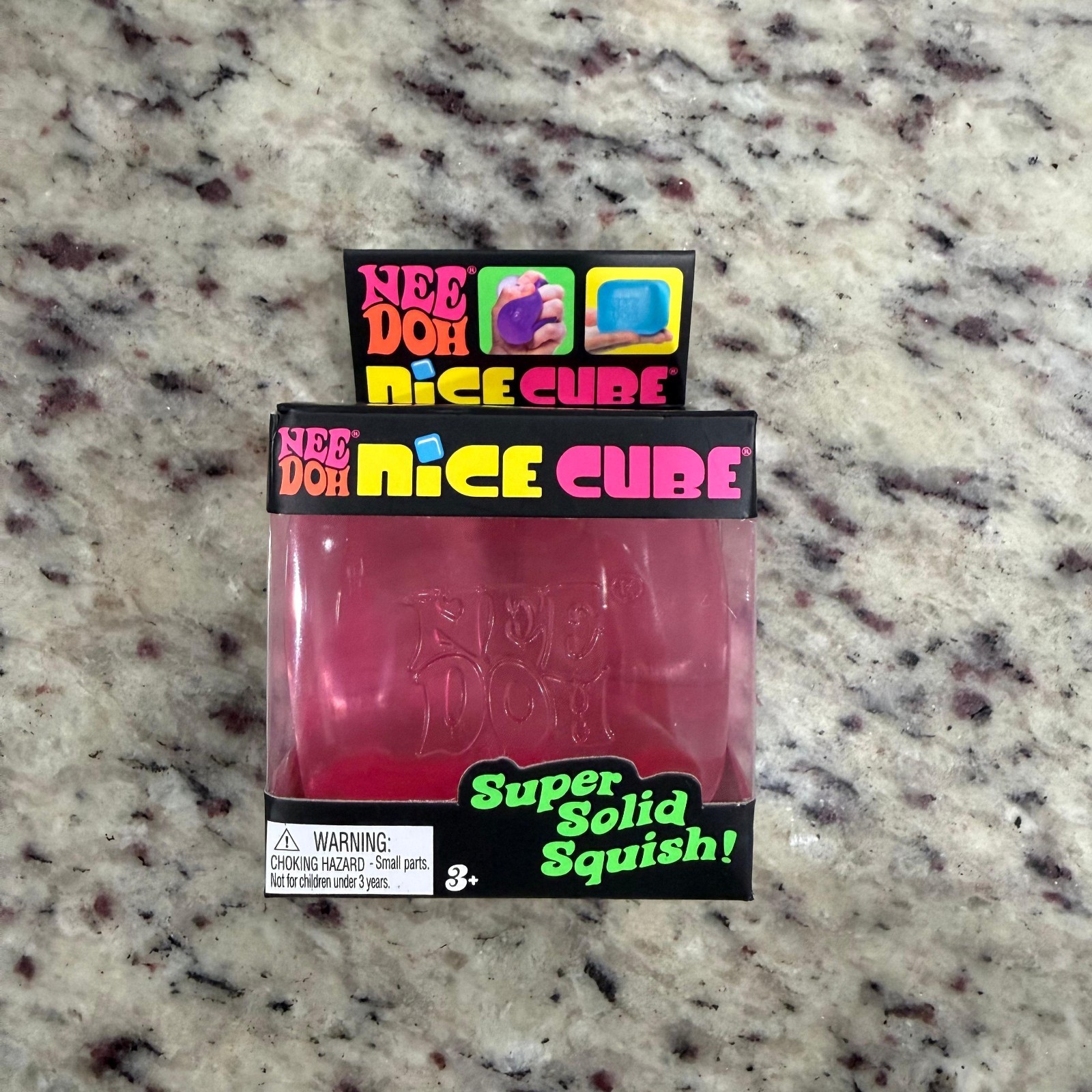 HOT 🔥 NeeDoh Nice Cube Nee Doh Squishy Clear Cube 🩷 Pink!