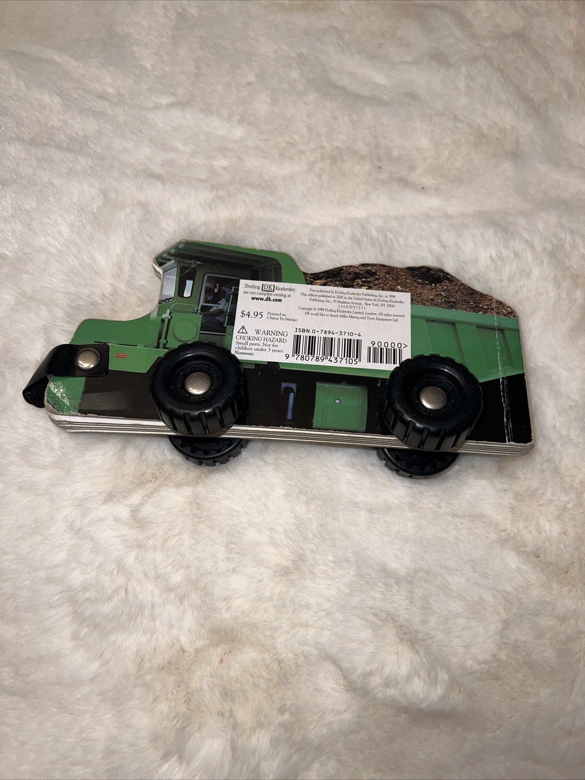 5 Baby Toddler Pre-school Truck-Shaped Board Books On Wheels Toy Trucks Stickers
