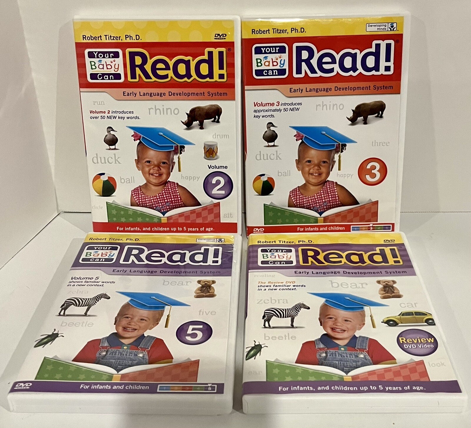 2008 Lot Of 4 Your Baby Can Read Early Language Development System DVD Lot