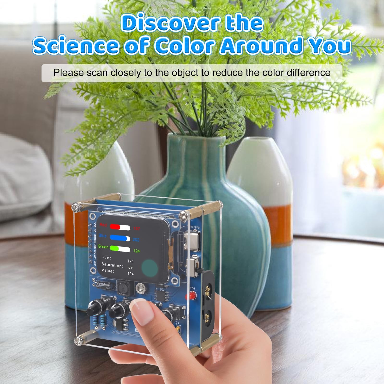 DIY Color Recognition Soldering Kit with TCS34725 Sensor, STEM Electronics Proje