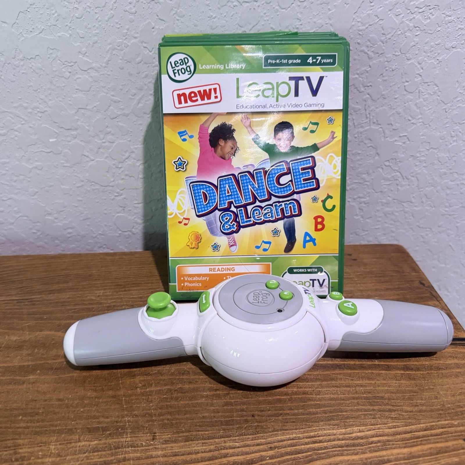 Leap Frog Leap TV Game Controller & Lot Of 4 Sports Frozen Dance Kart Racing