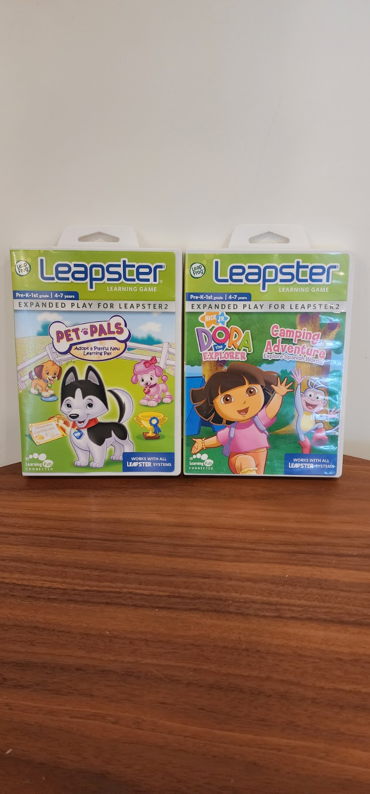 LeapFrog Leapster Learning Game Lot Pet Pals And Dora Camping Adventure