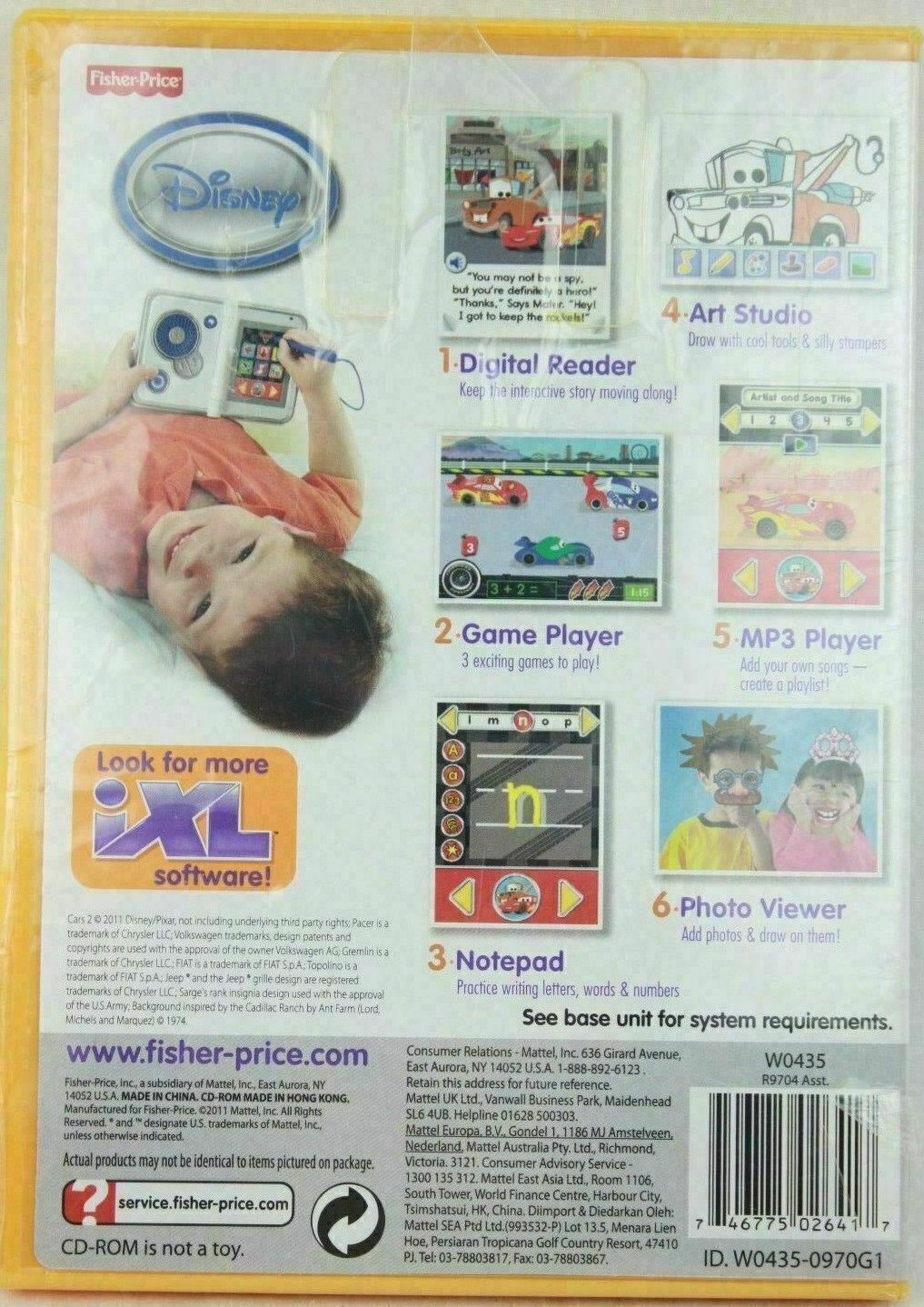 Fisher Price iXL DISNEY PIXAR CARS Game 3-7 Years Factory Sealed