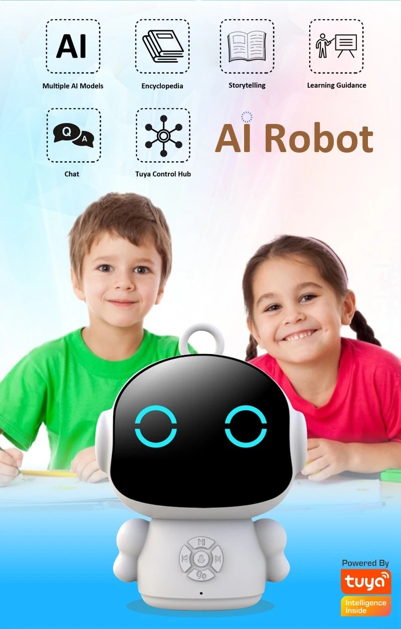 Tuya Smart AI Robot 61 Language Interactive Kids Learning Toy Voice Control Gift