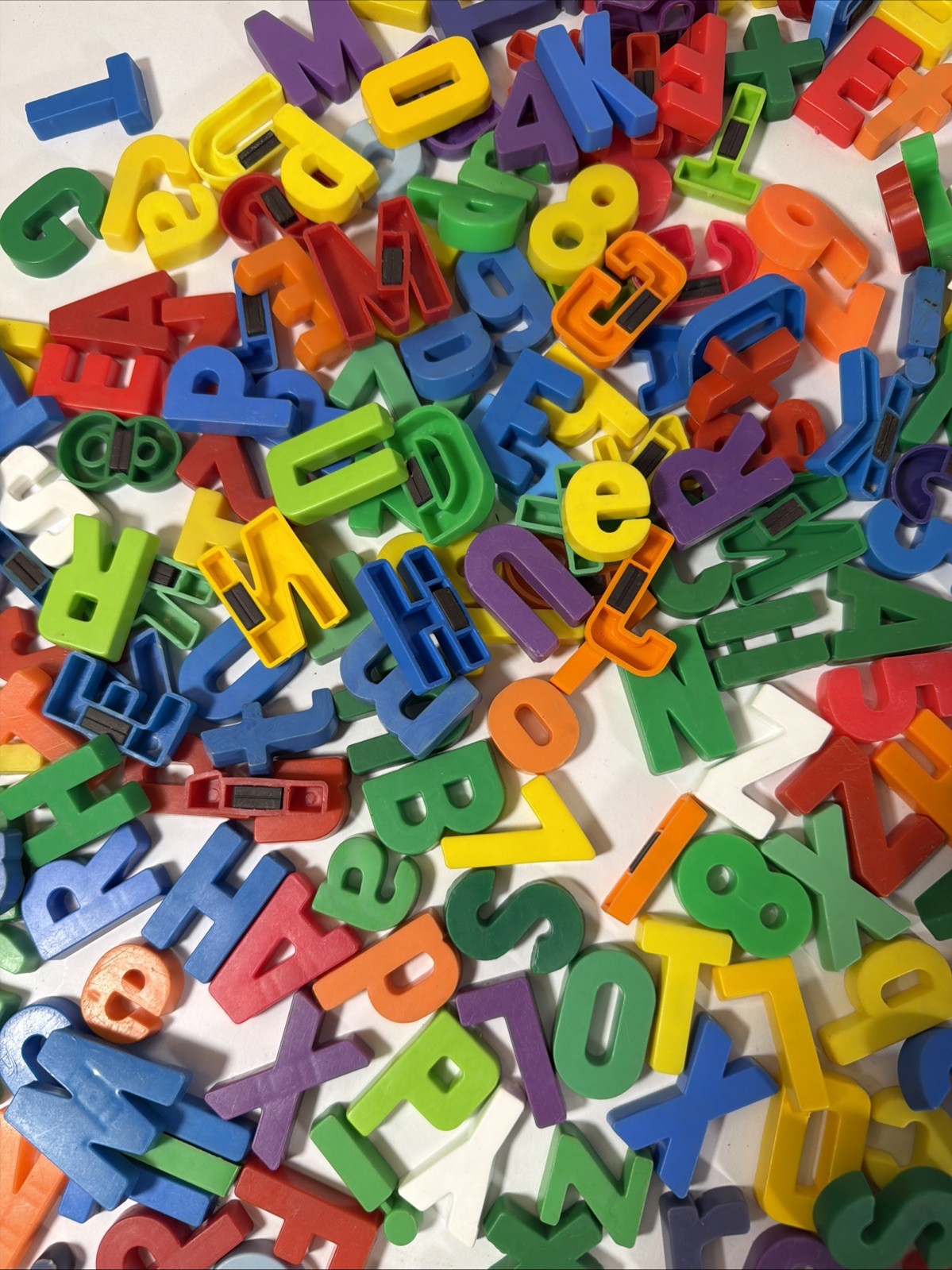 Magnetic Alphabet Letters & Numbers Vintage & Modern – Mixed Lot Of 247