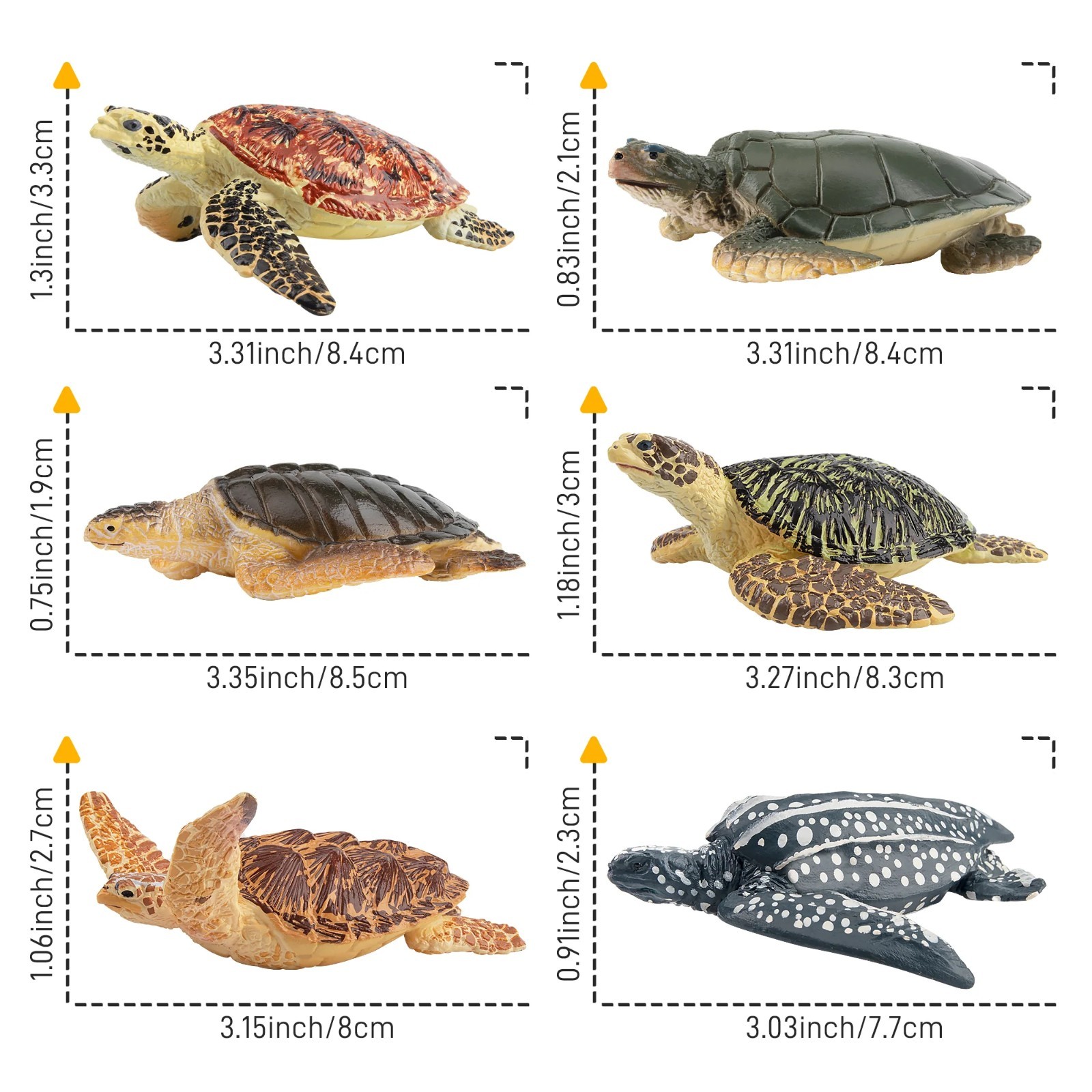 Toymany Sea Turtle Animal Figurine Realistic Collectible Toy Playset