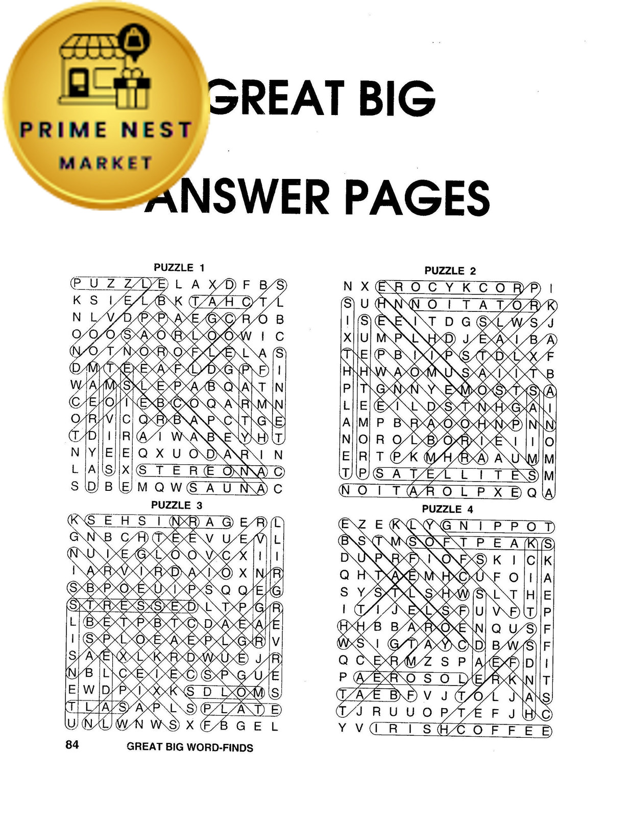 KAPPA Super Saver LARGE PRINT Word Search Puzzle Pack – (Pack of 6) Full…