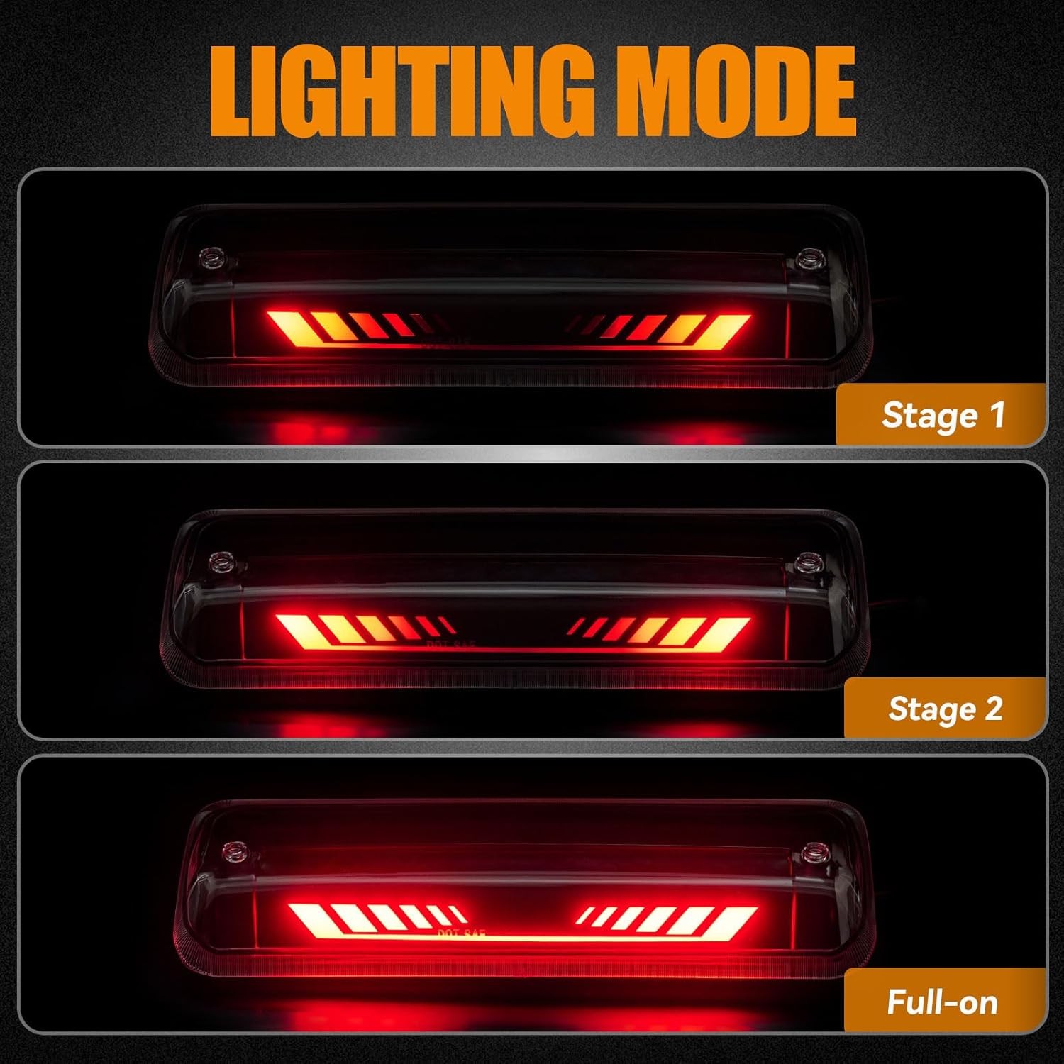 Third 3rd Brake Light LED for 2004-2008 Ford F150, High Mount Rear Brake Lights