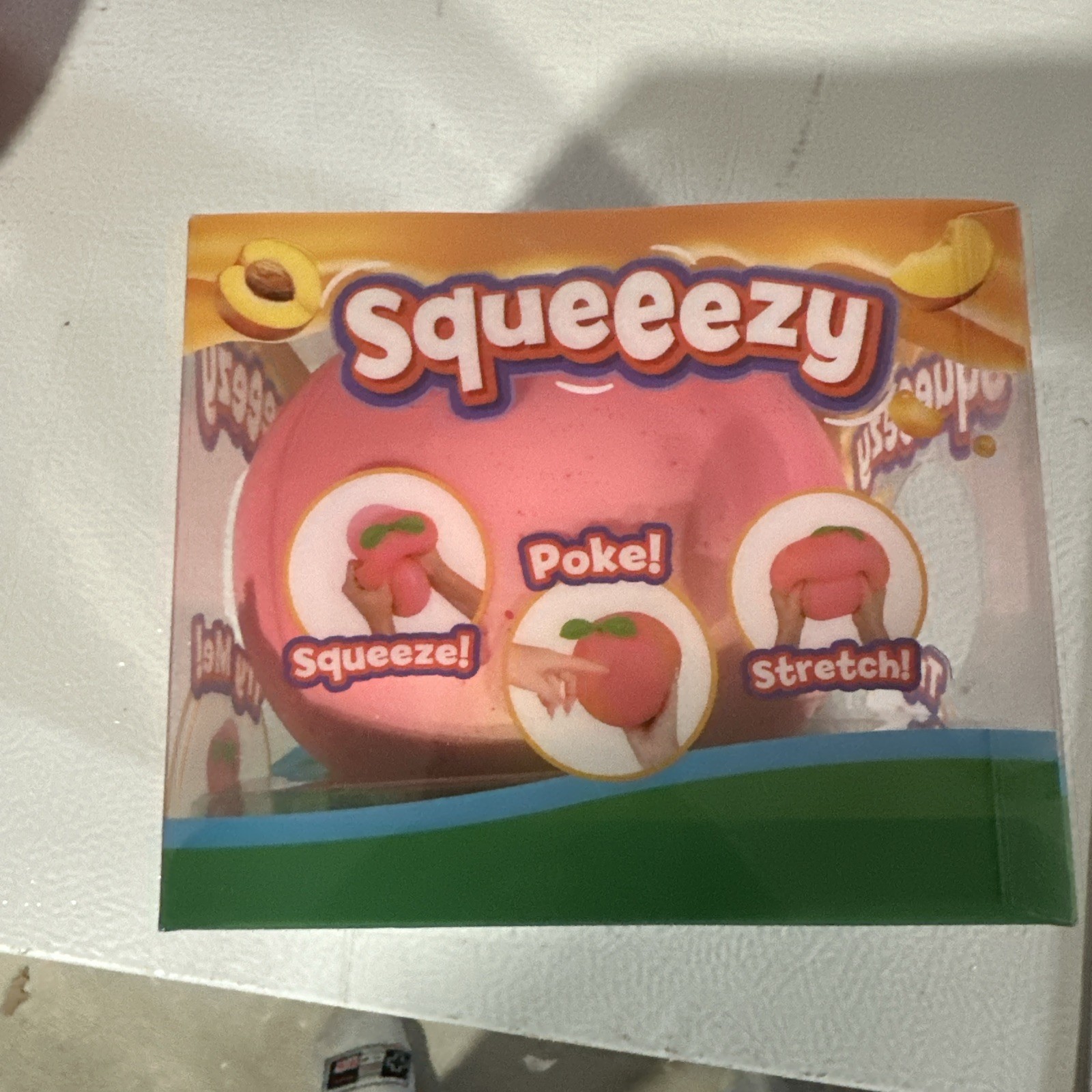 Jumbo SQUEEEZY Peach, Squishy Sensory Toy, Brand New in Box! Free Shipping!