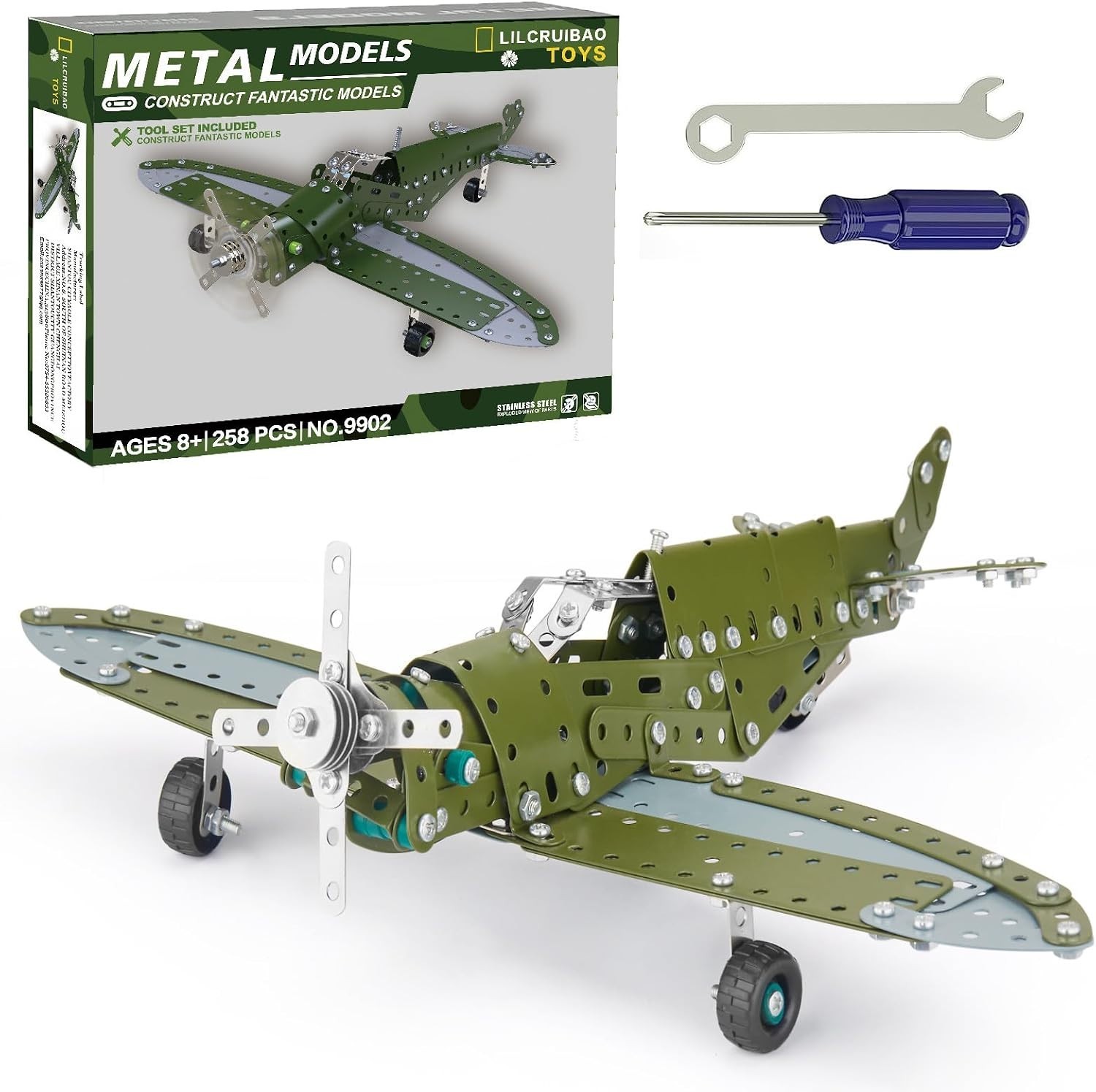 STEM Projects for Kids Ages 8-12 12-16, 258 Pieces Erector Sets Airplane Mode…